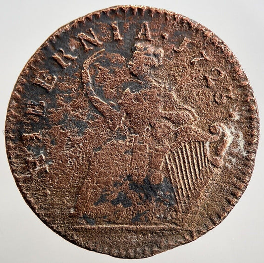 1723 Irish Hibernia Half - Penny Coin | Collectable Grade