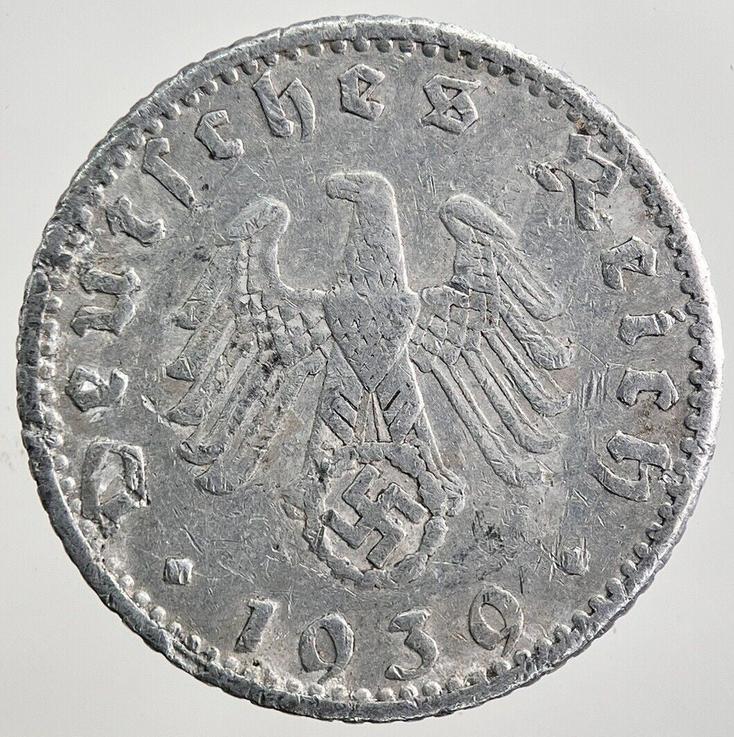 1939 - A Germany Nazi 50 Pfennig Coin | Collectable Grade | a1977