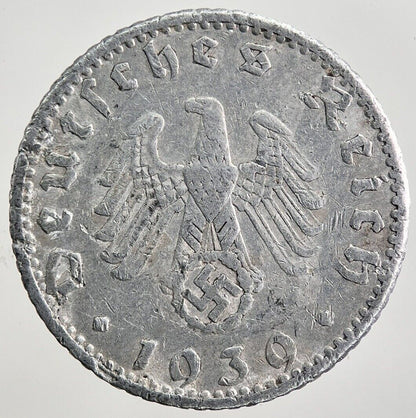 1939 - A Germany Nazi 50 Pfennig Coin | Collectable Grade | a1977