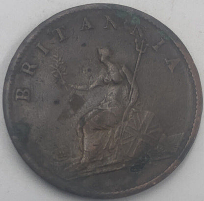 1806 Britannia Half Penny | British Copper Coin | George III | Fair Grade | a498