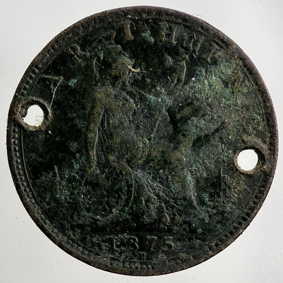 1875 - H Victoria Farthing Coin | Collectable Grade