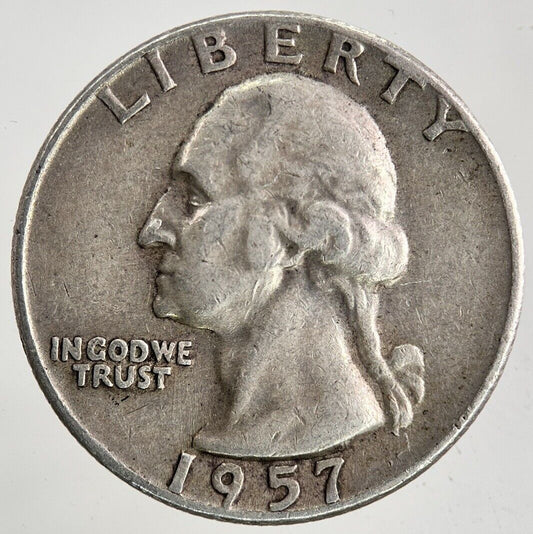 1957 - D US USA Quarter Dollar Silver Coin | Fine Collectable Grade