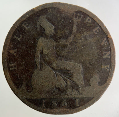 1861 Victoria Half - Penny Coin | Collectable Grade