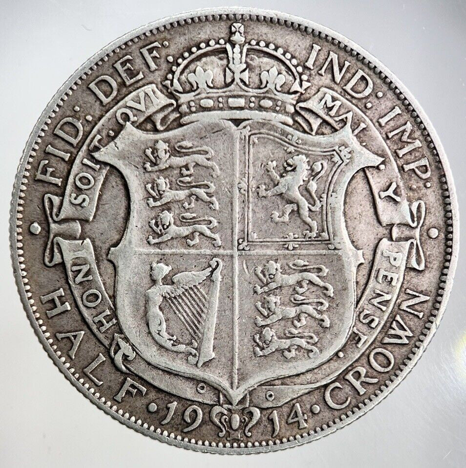 1914 George V Half - Crown Silver Coin | Very High Grade