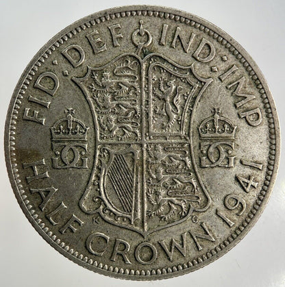 1941 George VI Half - Crown Silver Coin | Fine Collectable Grade