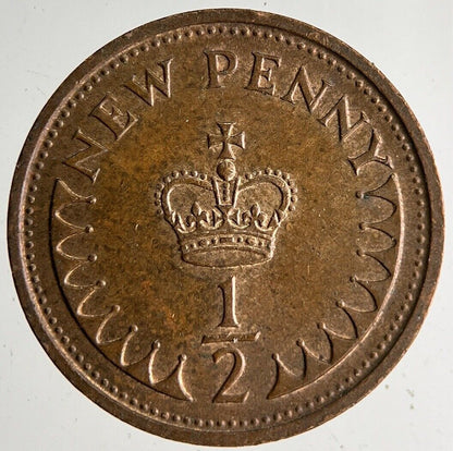 1973 Elizabeth II New 1/2 Half - Penny Coin | Very High Grade