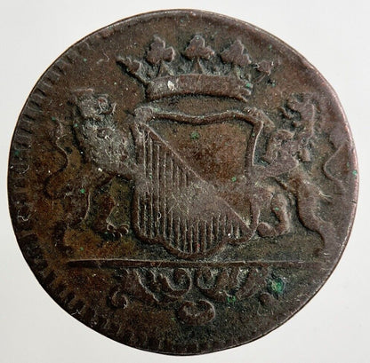 1752 Netherlands East Indies 1 Duit Stad - Utrecht Coin | Fine Collectable Grade