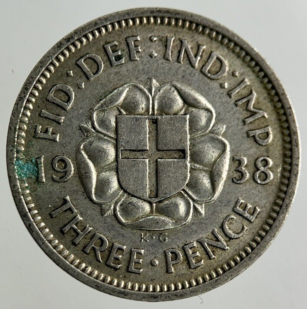1938 George VI Threepence Silver Coin | Fine Collectable Grade