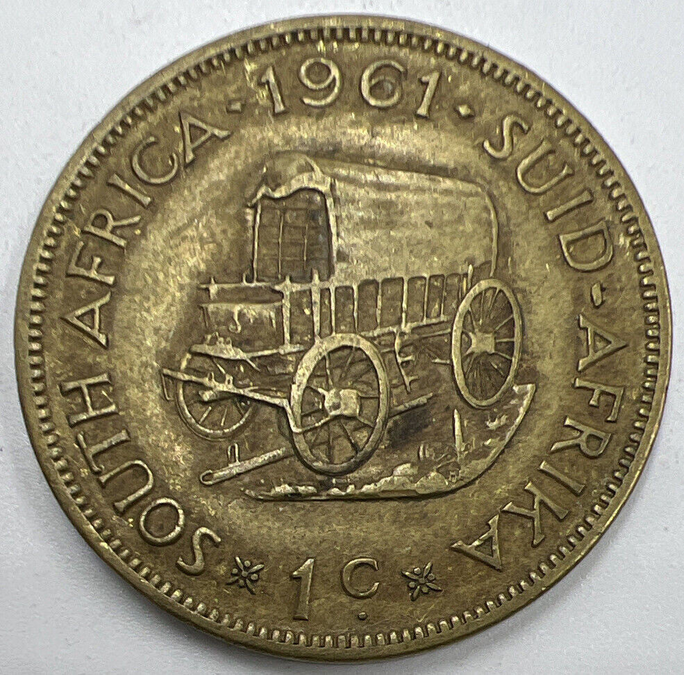 1961 South Africa One Cent Coin | Collectable Grade | a1219