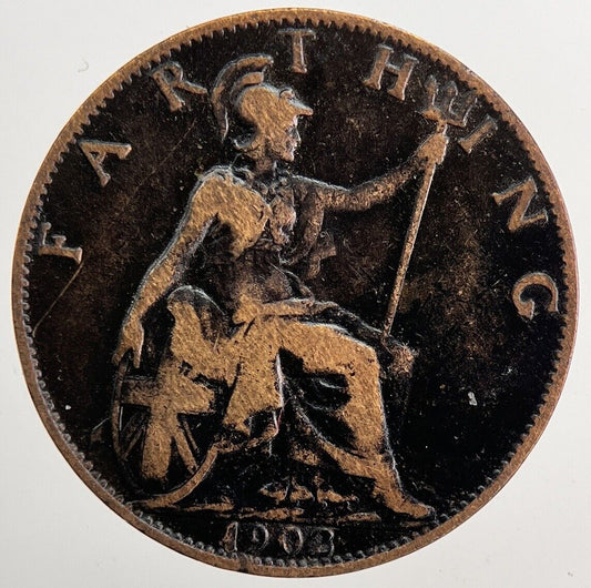 1902 Edward VII Farthing Coin | Fine Collectable Grade | a5833