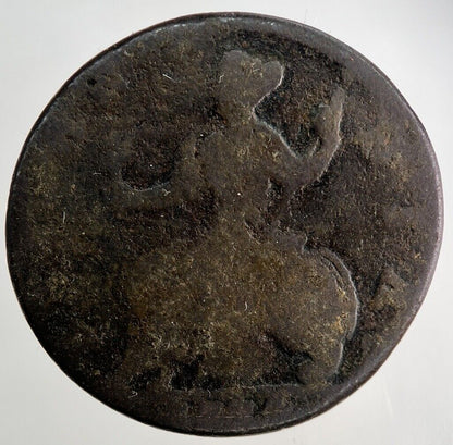 1734 George II 2nd Half - Penny Coin | Fair Grade
