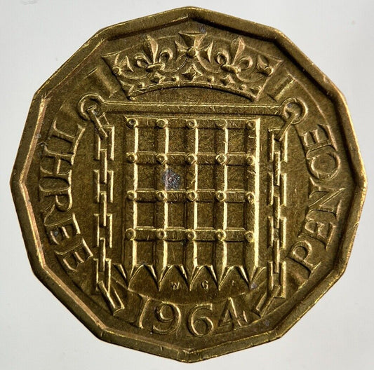 1964 Elizabeth II 2nd Brass Threepence Coin | Fine Collectable Grade