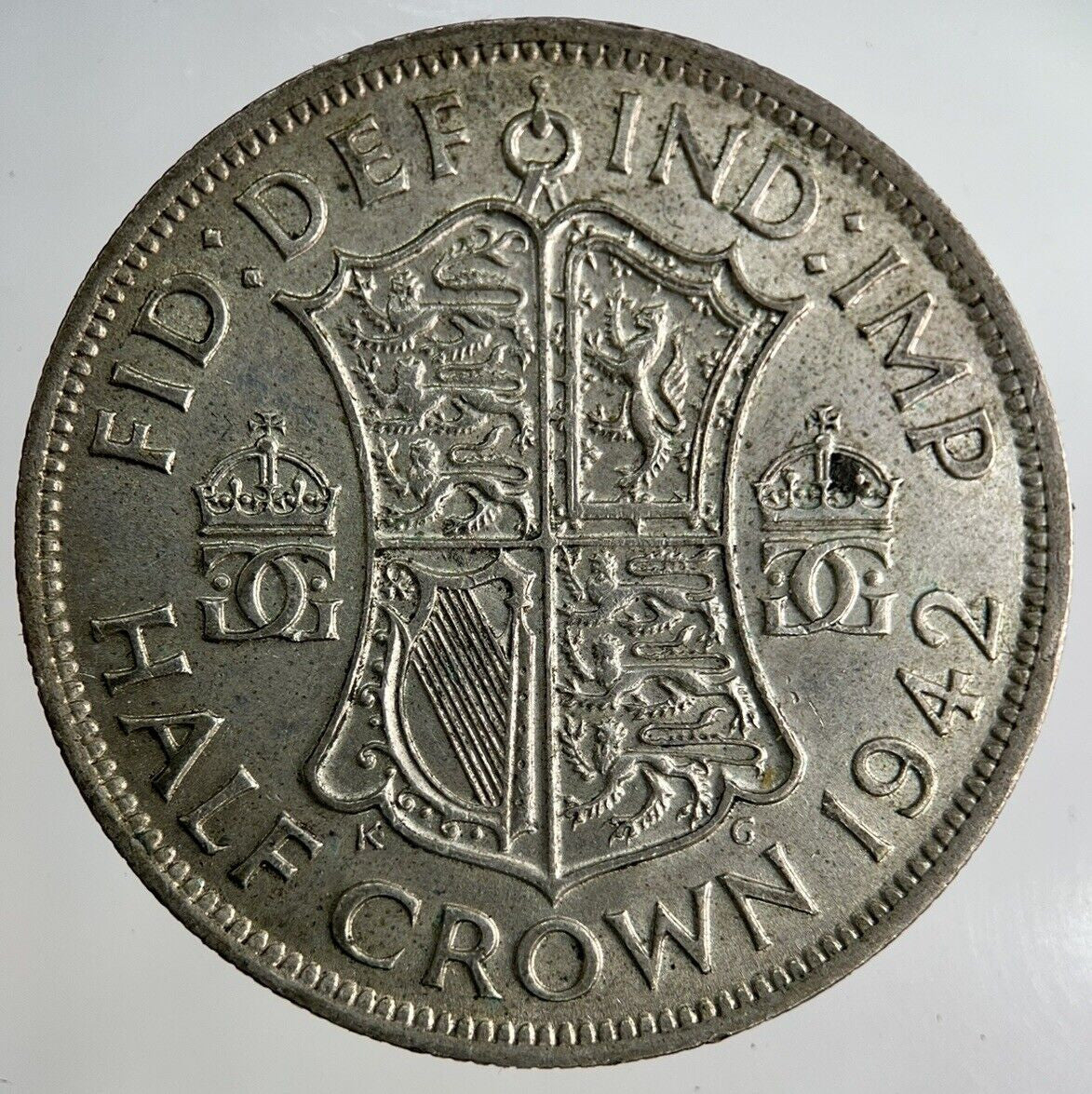 1942 George VI Half - Crown Silver Coin | Fine Collectable Grade