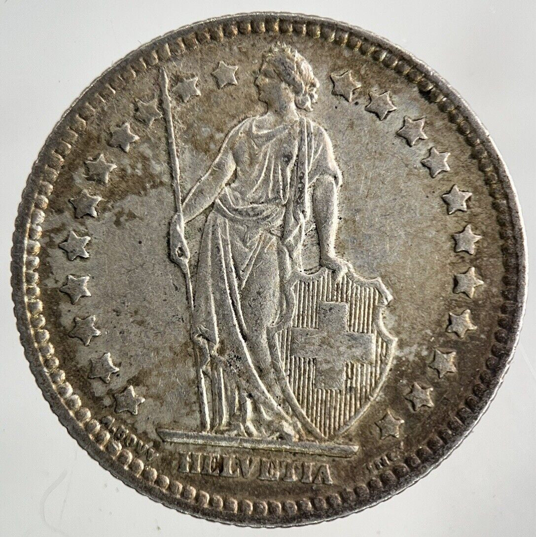 1921 Switzerland Swiss 1 Franc Silver Coin | Very High Grade