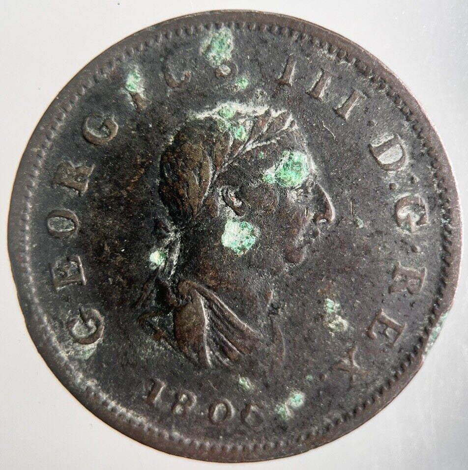 1806 George III 3rd Half - Penny Coin | Fine Collectable Grade | a4396
