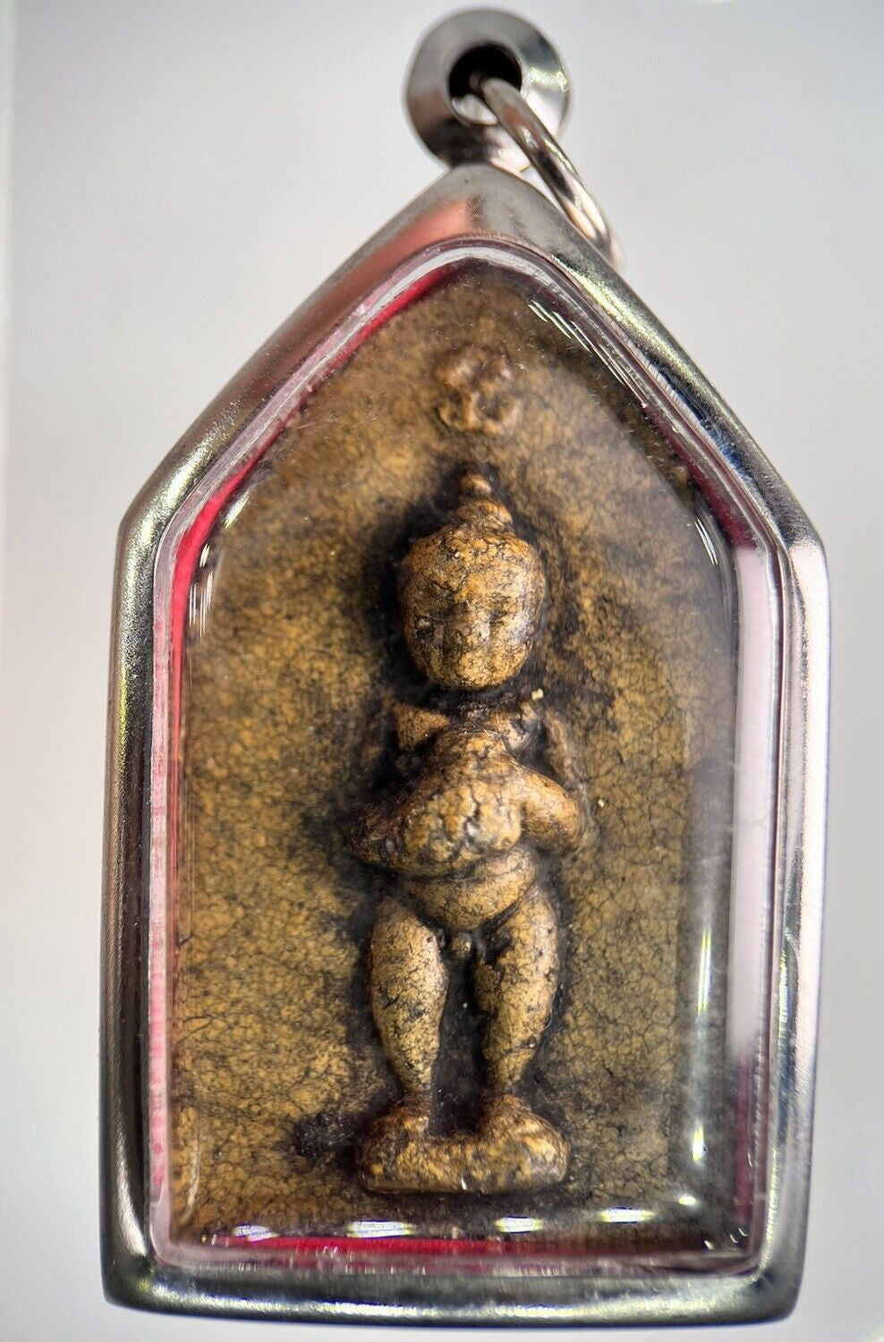 Thailand Old Thailand Thai Buddha Charm Clay Statue Amulet | Height 5cm