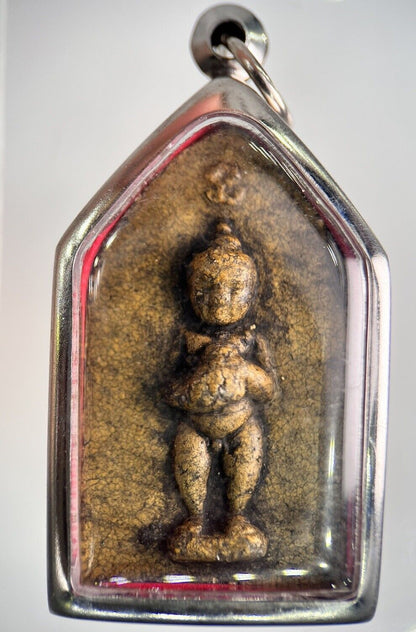 Thailand Old Thailand Thai Buddha Charm Clay Statue Amulet | Height 5cm