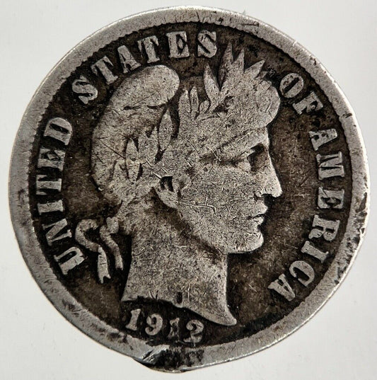 1912 - D US USA One Dime Silver Coin | Fine Collectable Grade