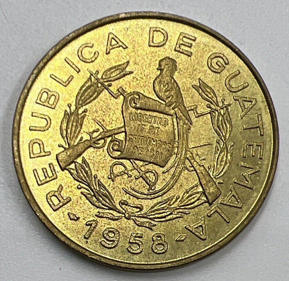 1958 Guatemala 1 One Centavo Coin | Very High Grade | a1555