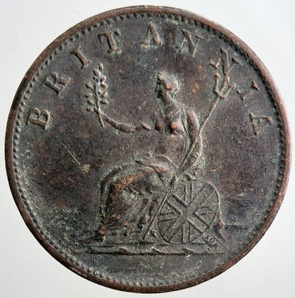 1806 George 3rd III Half - Penny British Coin | Fine Collectable Grade | a3249
