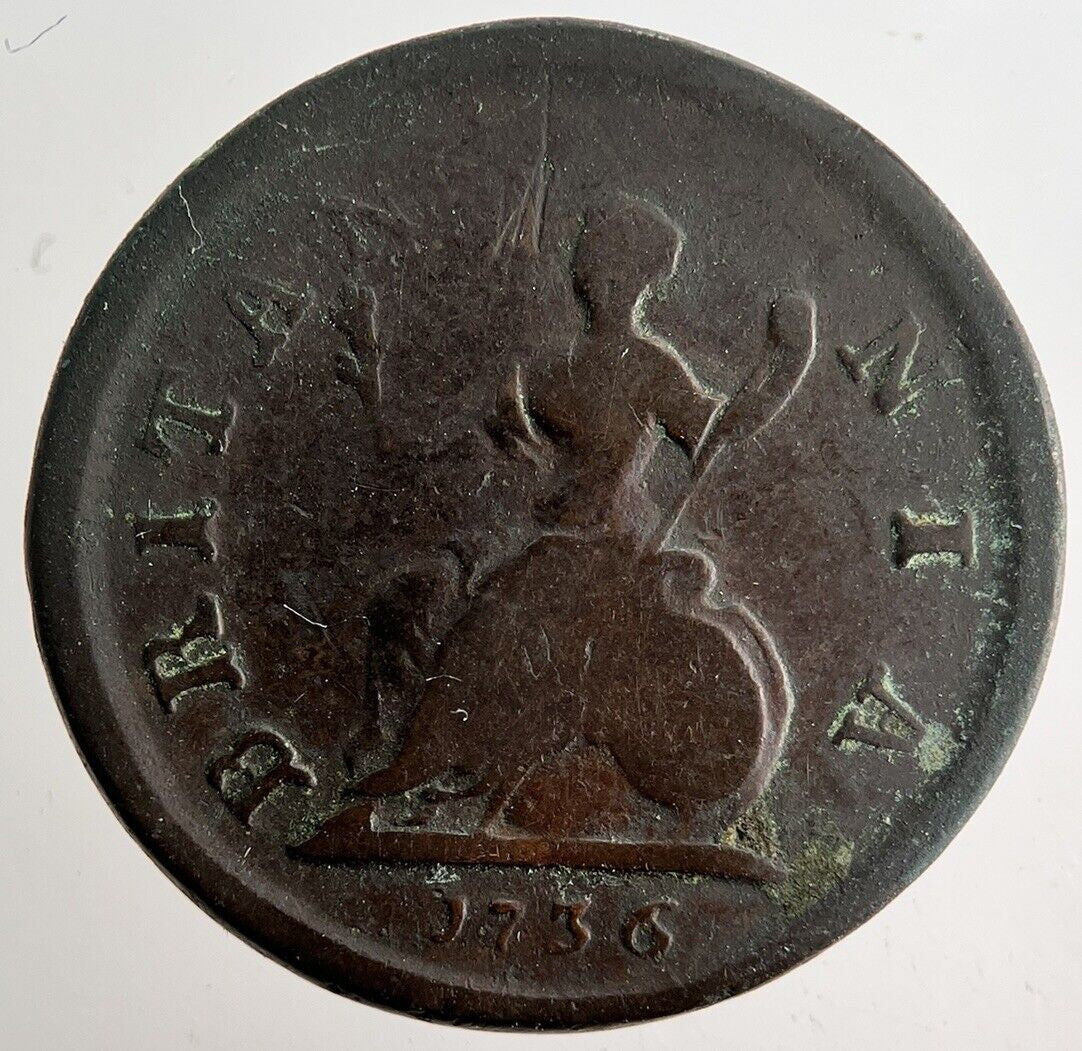 1736 George II 2nd Farthing Coin | Collectable Grade