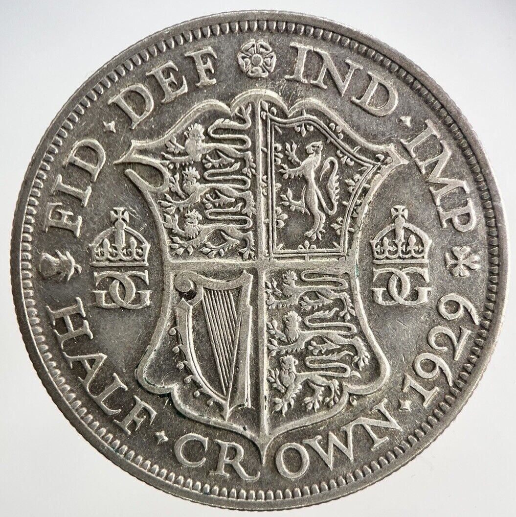 1929 George V Half - Crown Silver Coin | Fine Collectable Grade