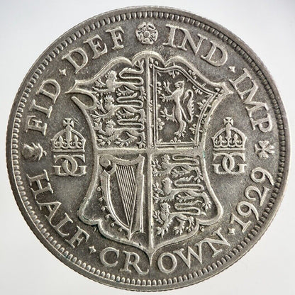1929 George V Half - Crown Silver Coin | Fine Collectable Grade