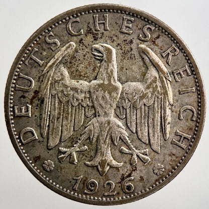 1926 - J Germany 2 Mark Silver Coin | Collectable Grade | a3984
