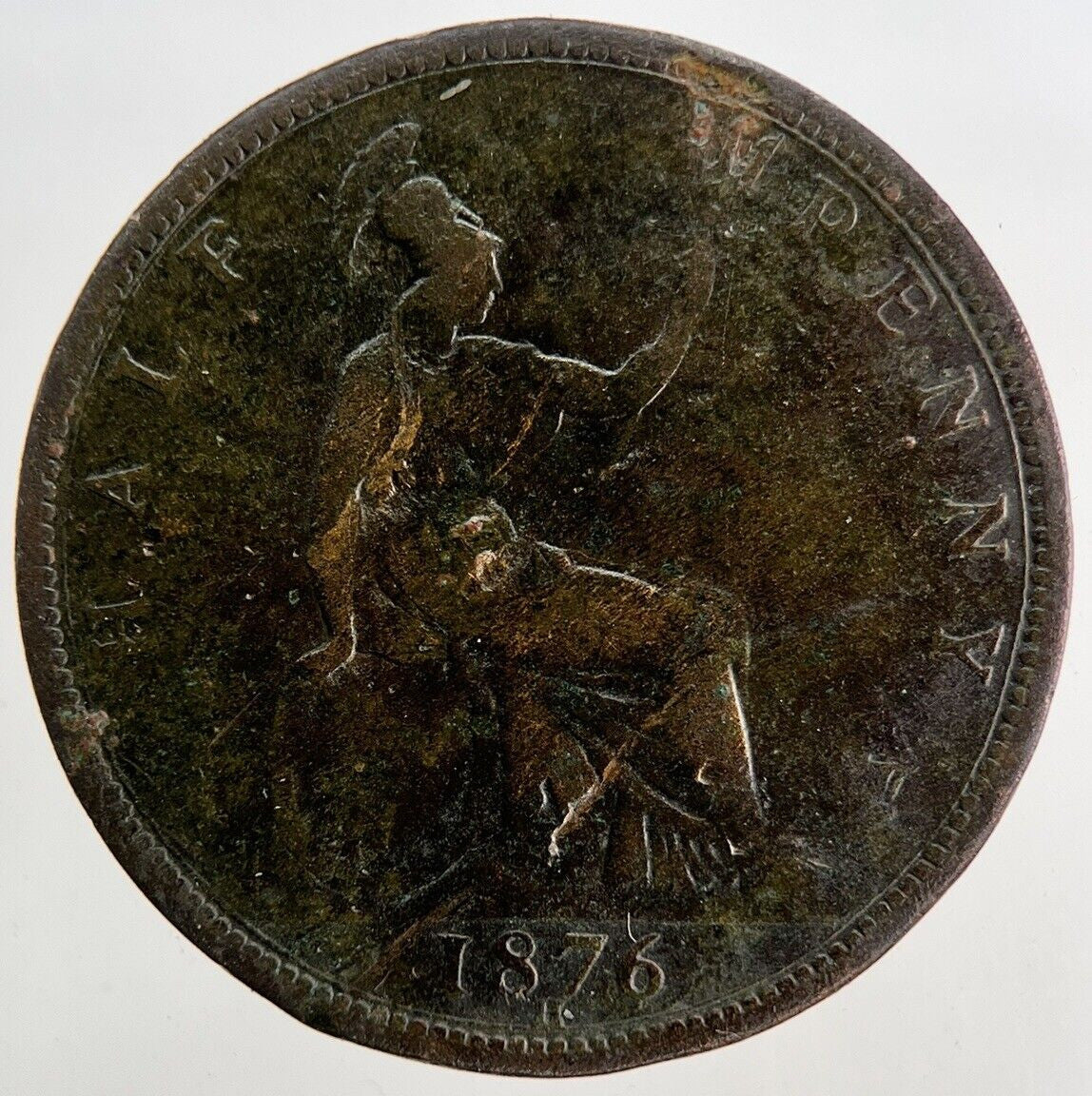 1876 - H Victoria Half - Penny Coin | Fine Collectable Grade