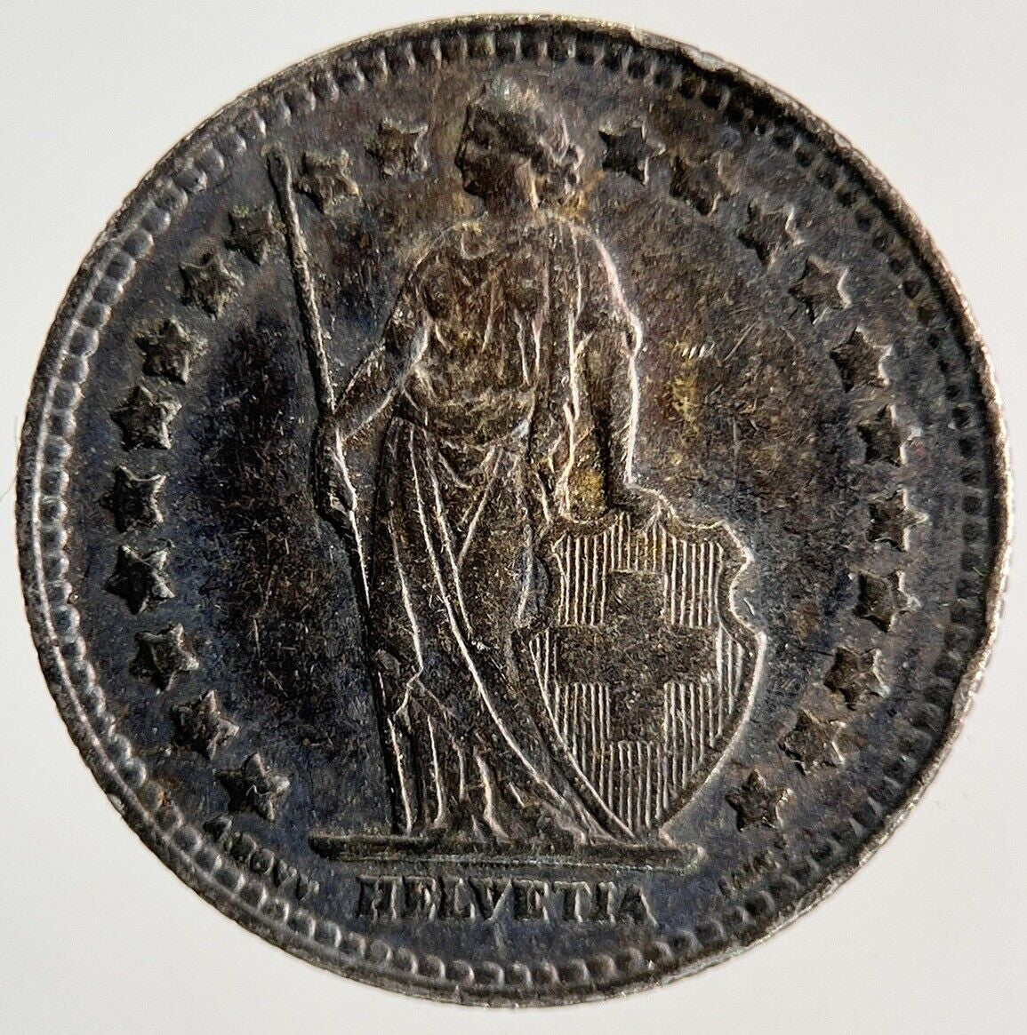 1920 Switzerland Swiss 1/2 Half Franc Silver Coin | Fine Collectable Grade