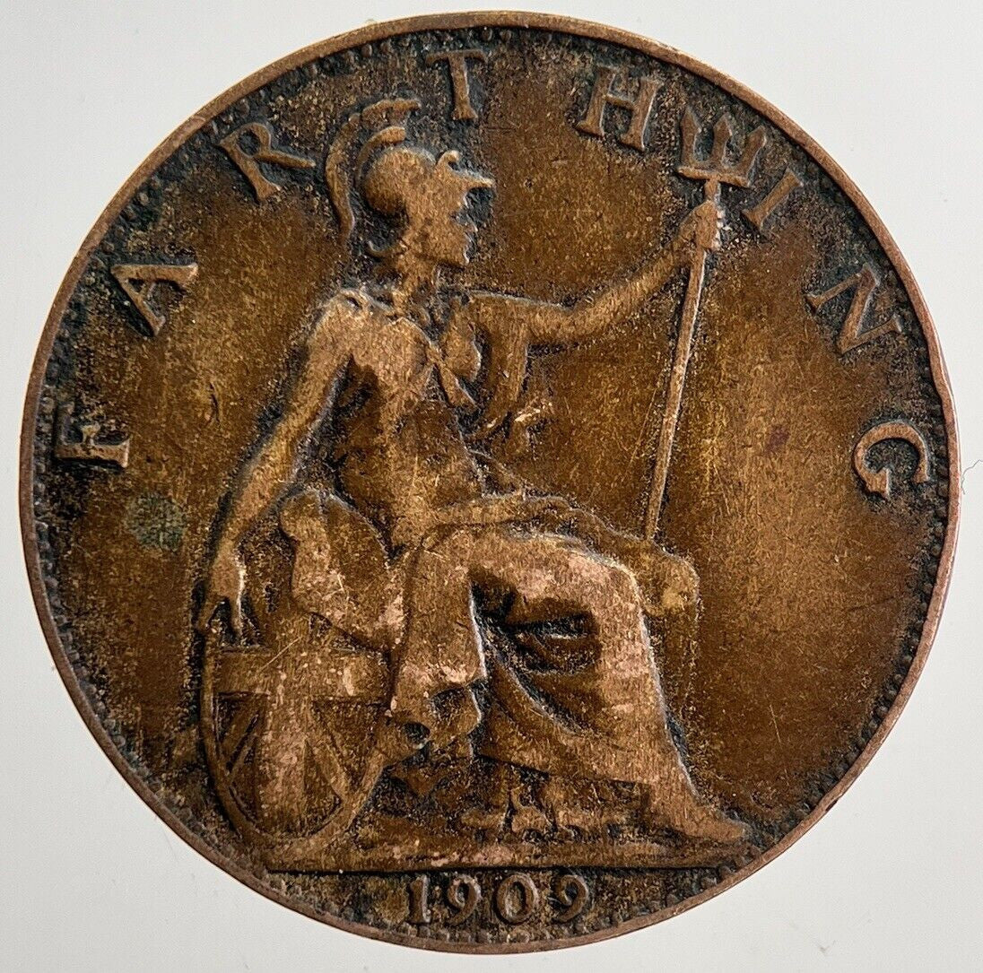 1909 Edward VII Farthing Coin | Fine Collectable Grade | a5817
