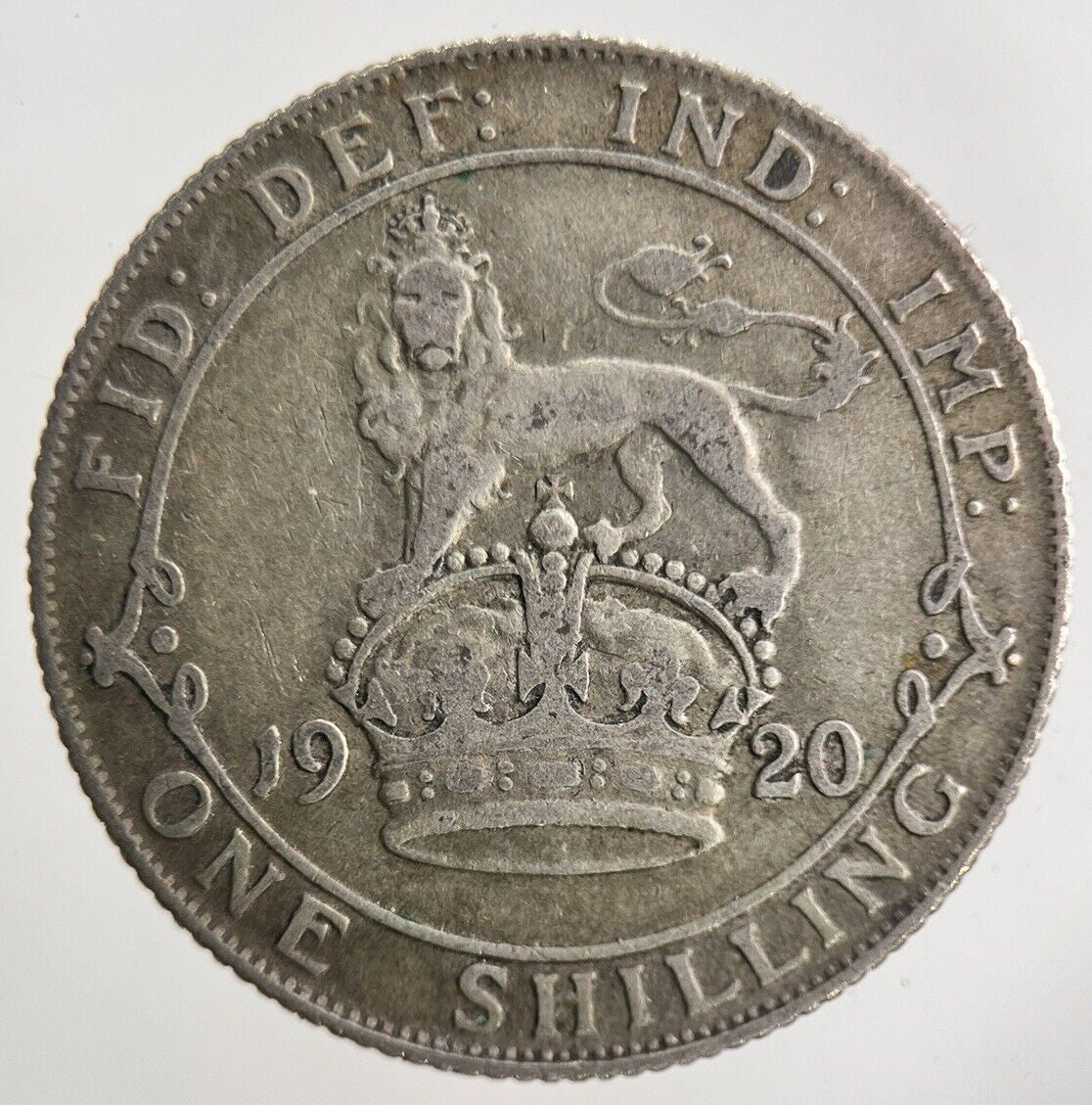 1920 George V Shilling Silver Coin | Fine Collectable Grade