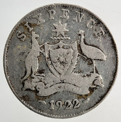 1922 Australia Sixpence Silver Coin | Collectable Grade