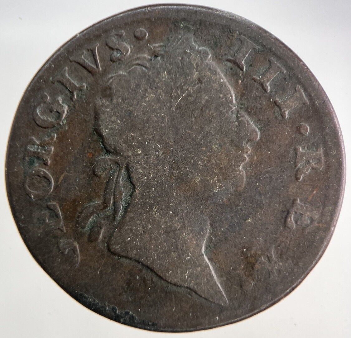 1769 Irish Hibernia Half - Penny Coin | Fine Collectable Grade