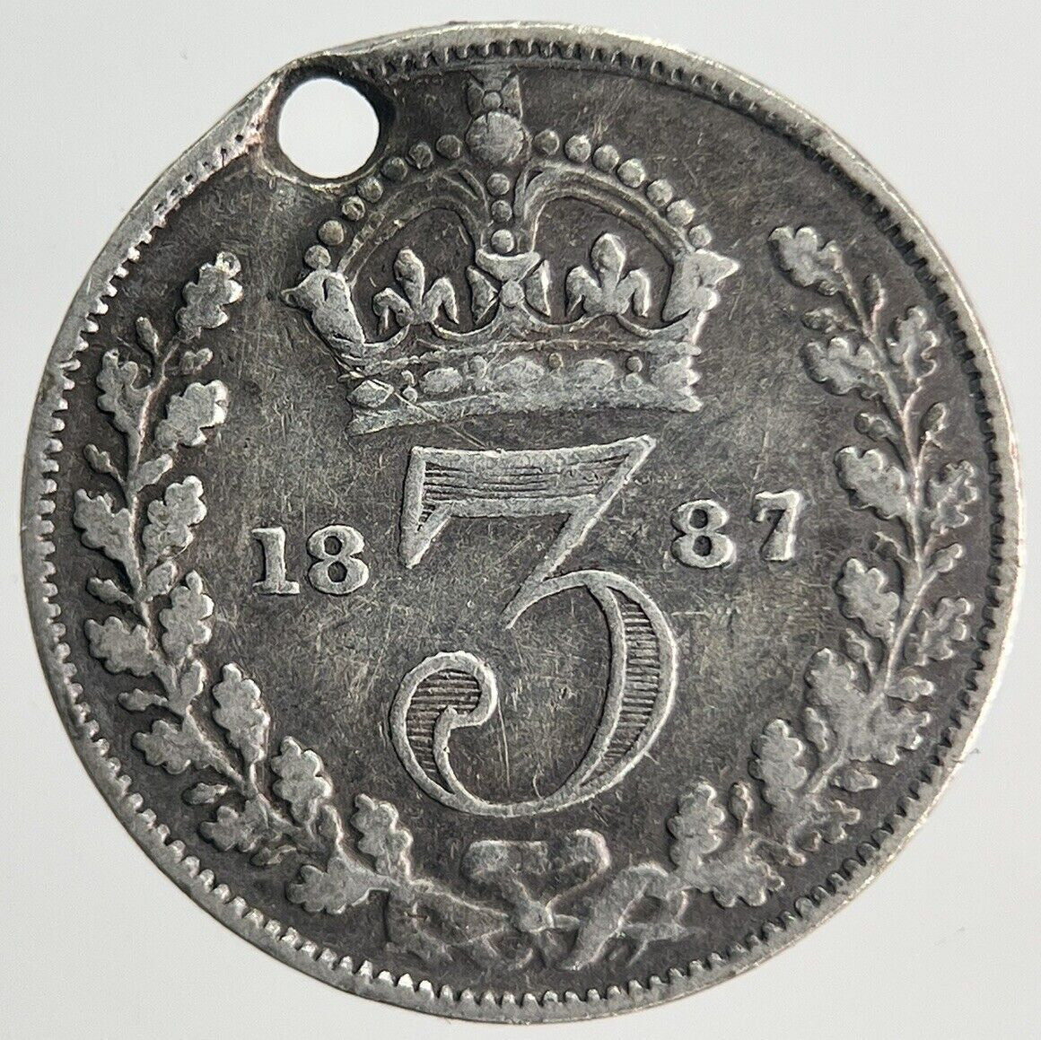 1887 Victoria Threepence | British Silver Coin | Collectable Grade | a1891