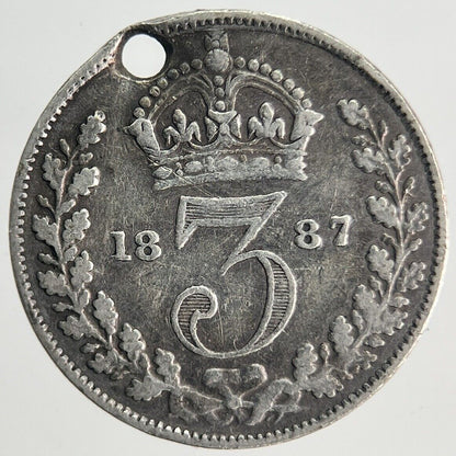 1887 Victoria Threepence | British Silver Coin | Collectable Grade | a1891