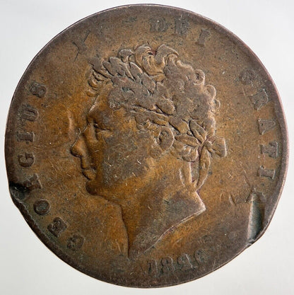 1826 George IV Half-Penny Coin | Collectable Grade