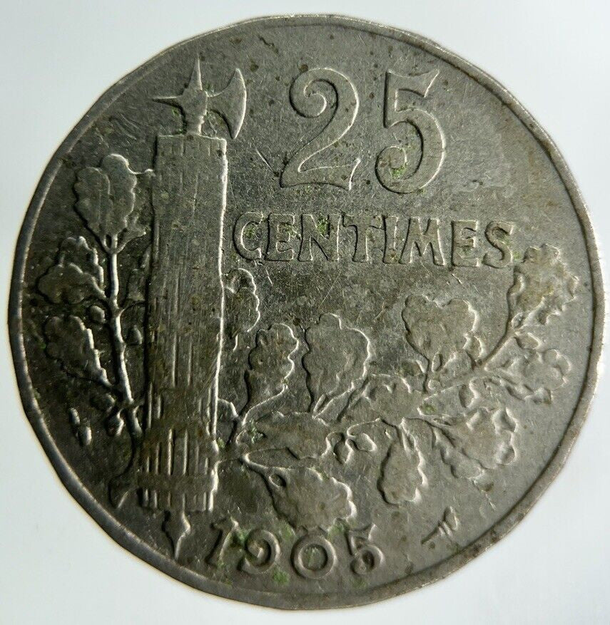 1905 France 25 Centimes Coin | Fine Collectable Grade