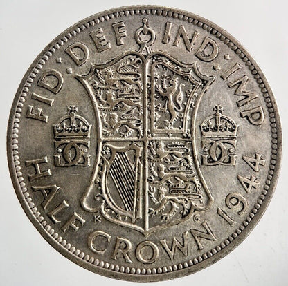 1944 George VI Half - Crown Silver Coin | Fine Collectable Grade