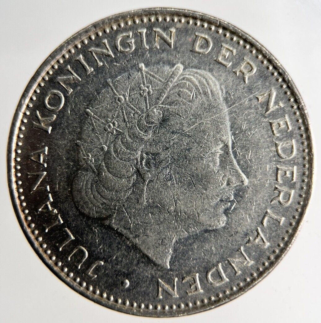 1972 Netherlands 2 1/2 Gulden Coin | Fine Collectable Grade
