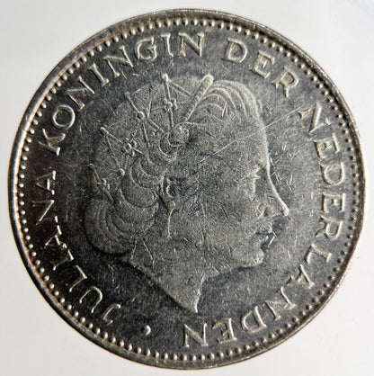 1972 Netherlands 2 1/2 Gulden Coin | Fine Collectable Grade