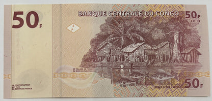 Old Vintage Africa Congo 50 Francs Banknote | Collectable Grade