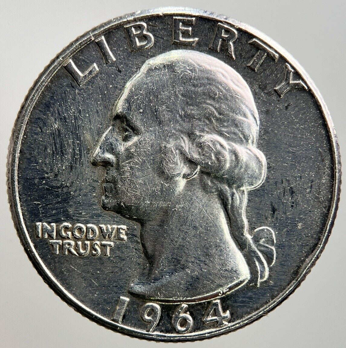 1964 US American Quarter Silver Coin | Fine Collectable Grade | a263
