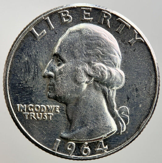 1964 US American Quarter Silver Coin | Fine Collectable Grade | a263