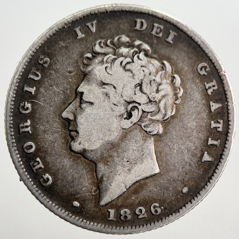 1826 George IV One Shilling Silver Coin | Fine Collectable Grade | a7806