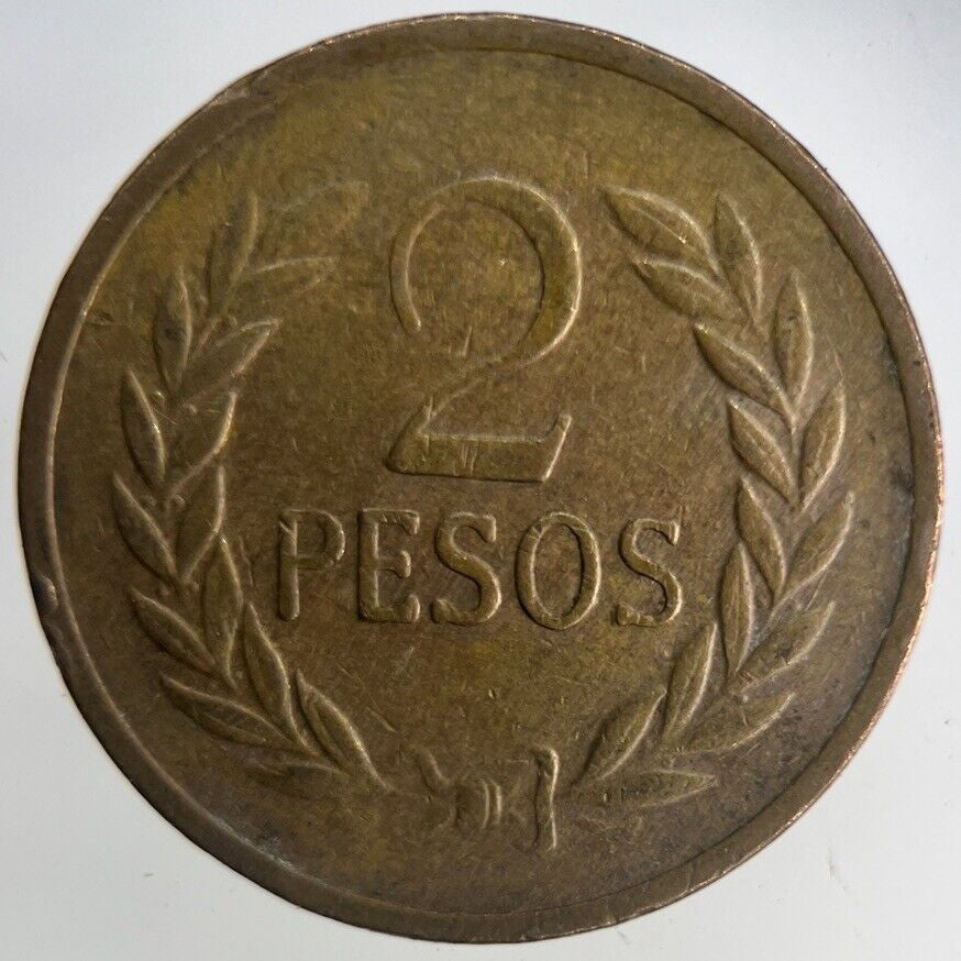 1977 Colombia 2 Pesos Coin | Very High Grade