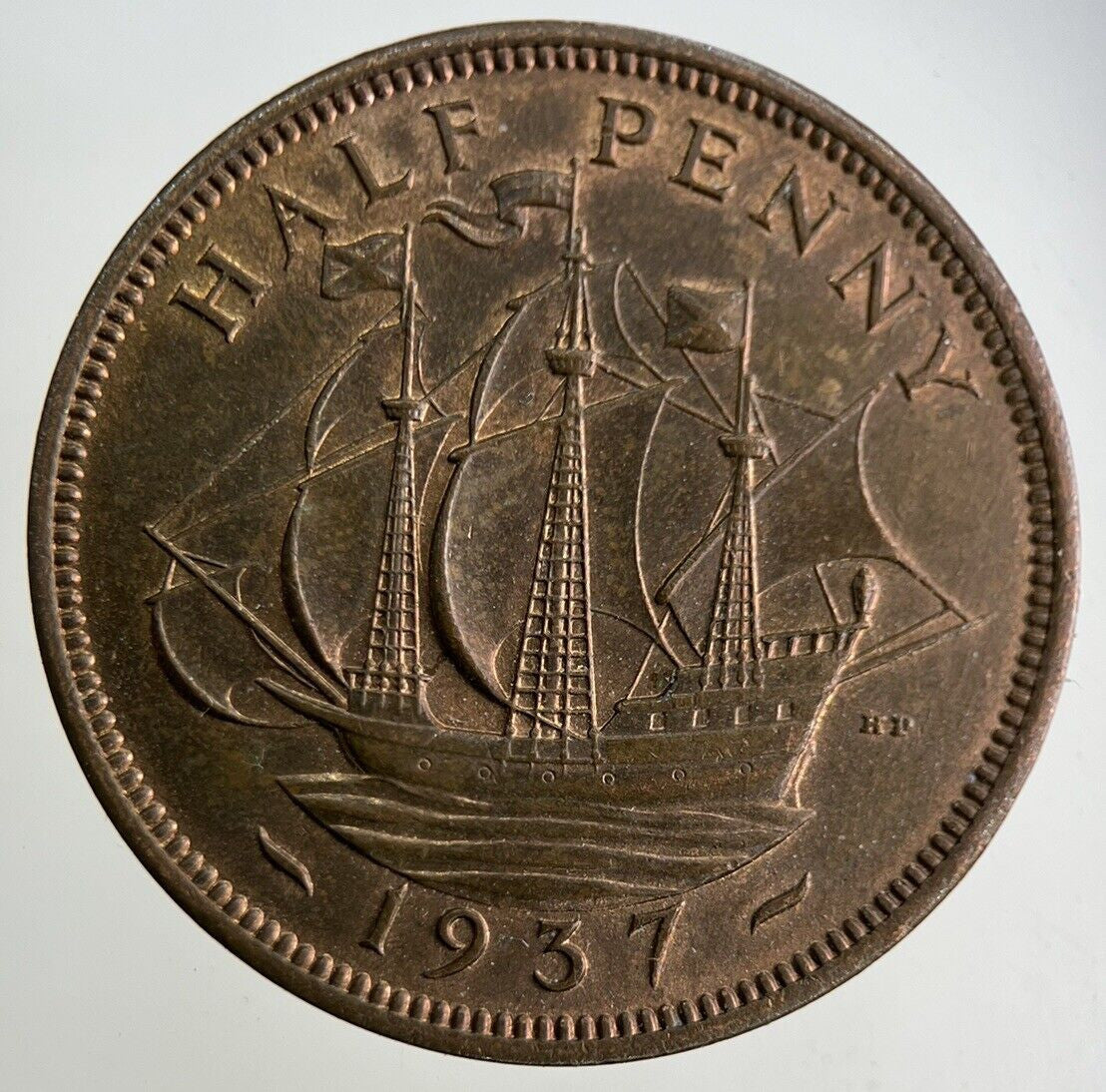 1937 George VI Half - Penny Coin | Very Fine Grade
