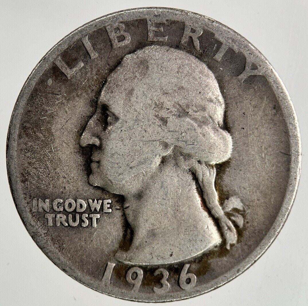 1936 US USA Quarter Dollar Silver Coin | Collectable Grade