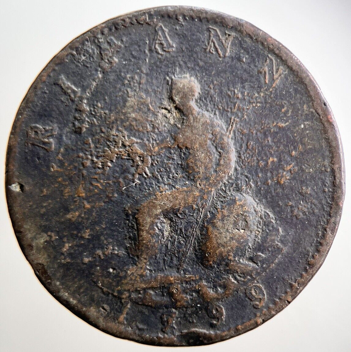 1799 George III Half - Penny Coin | Fair Grade | a3696
