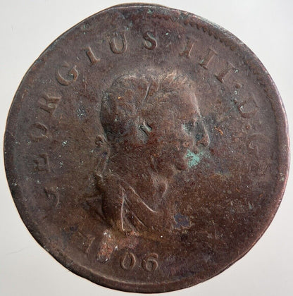 1806 George III 3rd Half - Penny Coin | Collectable Grade | a1210